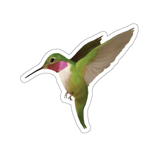 Humming Bird Kiss Cut Sticker